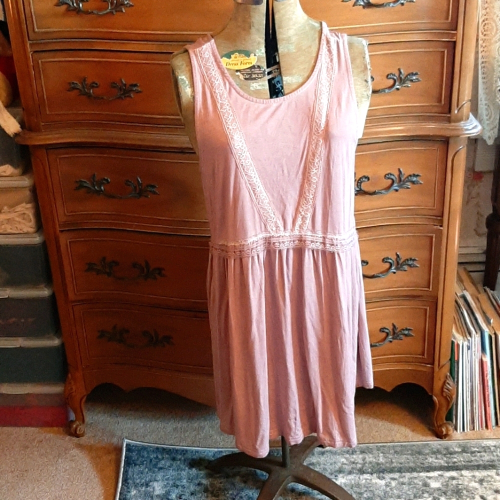Poi cotton back lace up dress